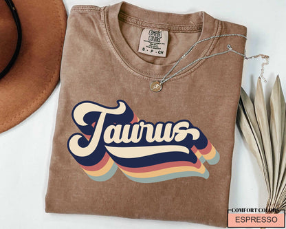 Retro Taurus Zodiac T-Shirt: Unisex Birthday Gift