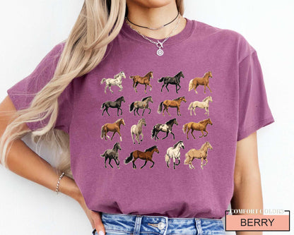 Horse Breeds Farm Shirt: Equestrian Gift