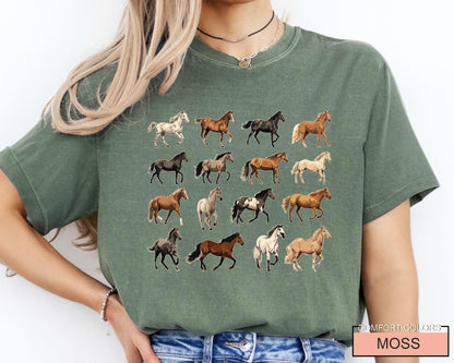 Horse Breeds Farm Shirt: Equestrian Gift