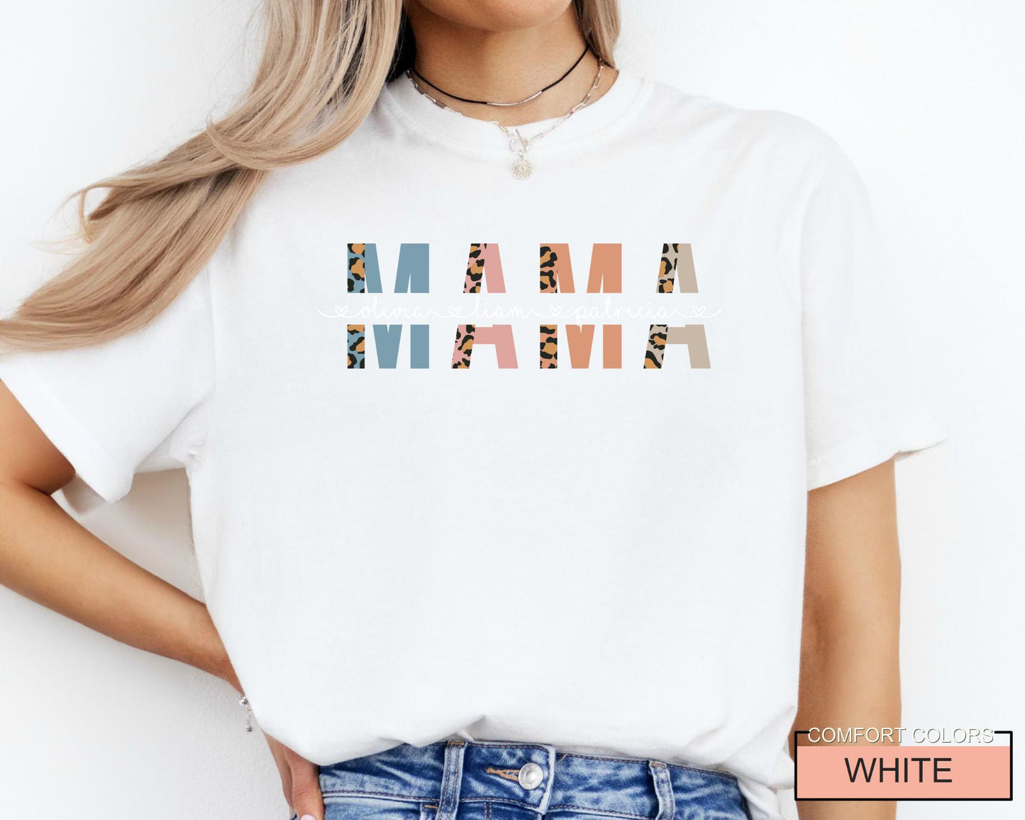 Personalized Mama Shirt with Kids Names, Mother's Day Gift