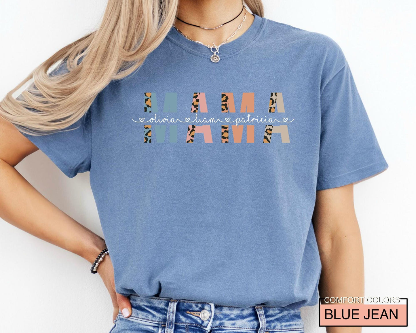 Personalized Mama Shirt with Kids Names, Mother's Day Gift