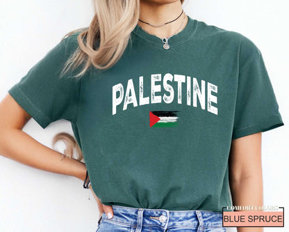 Support Palestine Flag Shirt, Comfort Colors T-Shirt