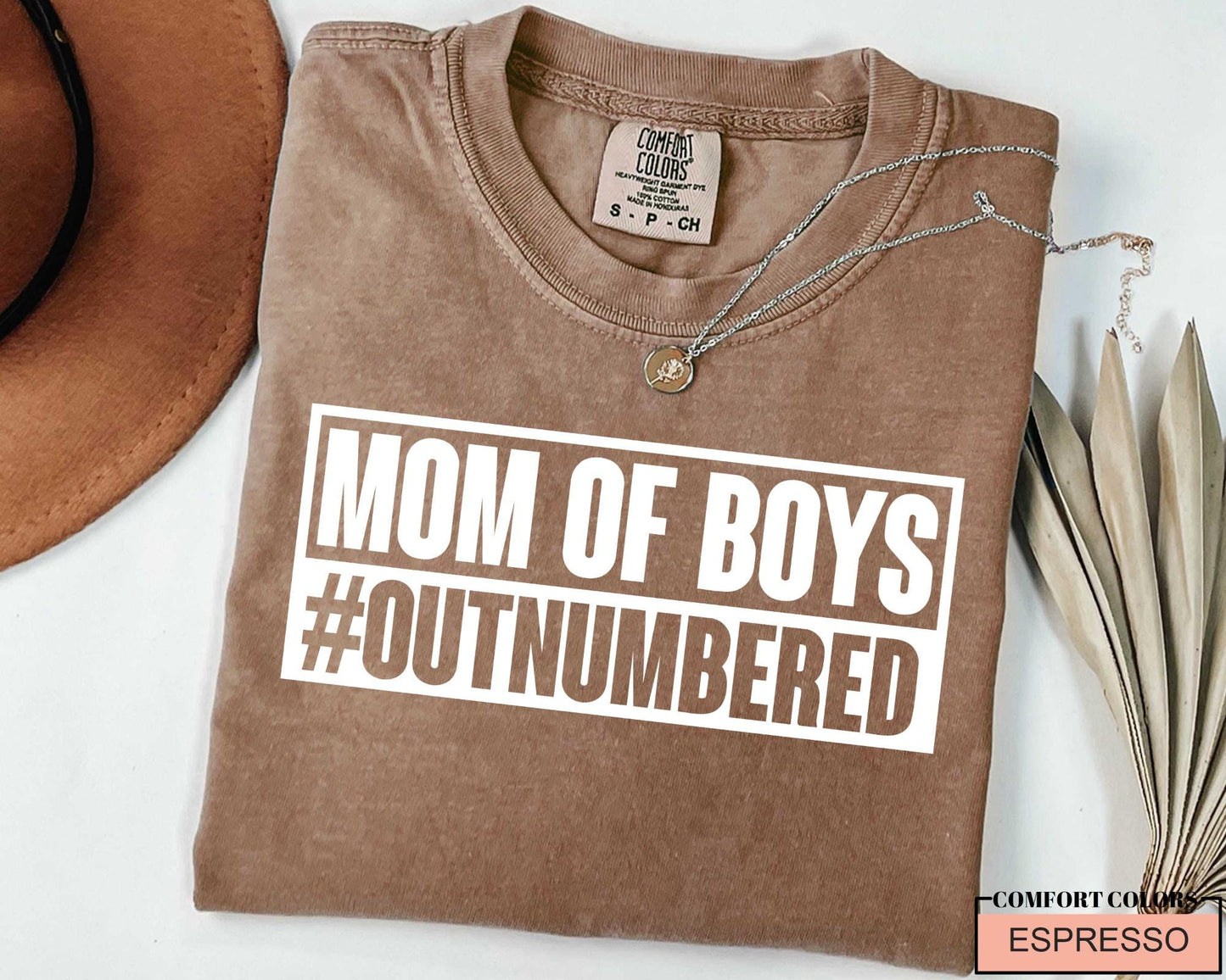 Outnumbered Mom Of Boys Shirt: Funny Mama Tee, New Mother Gift