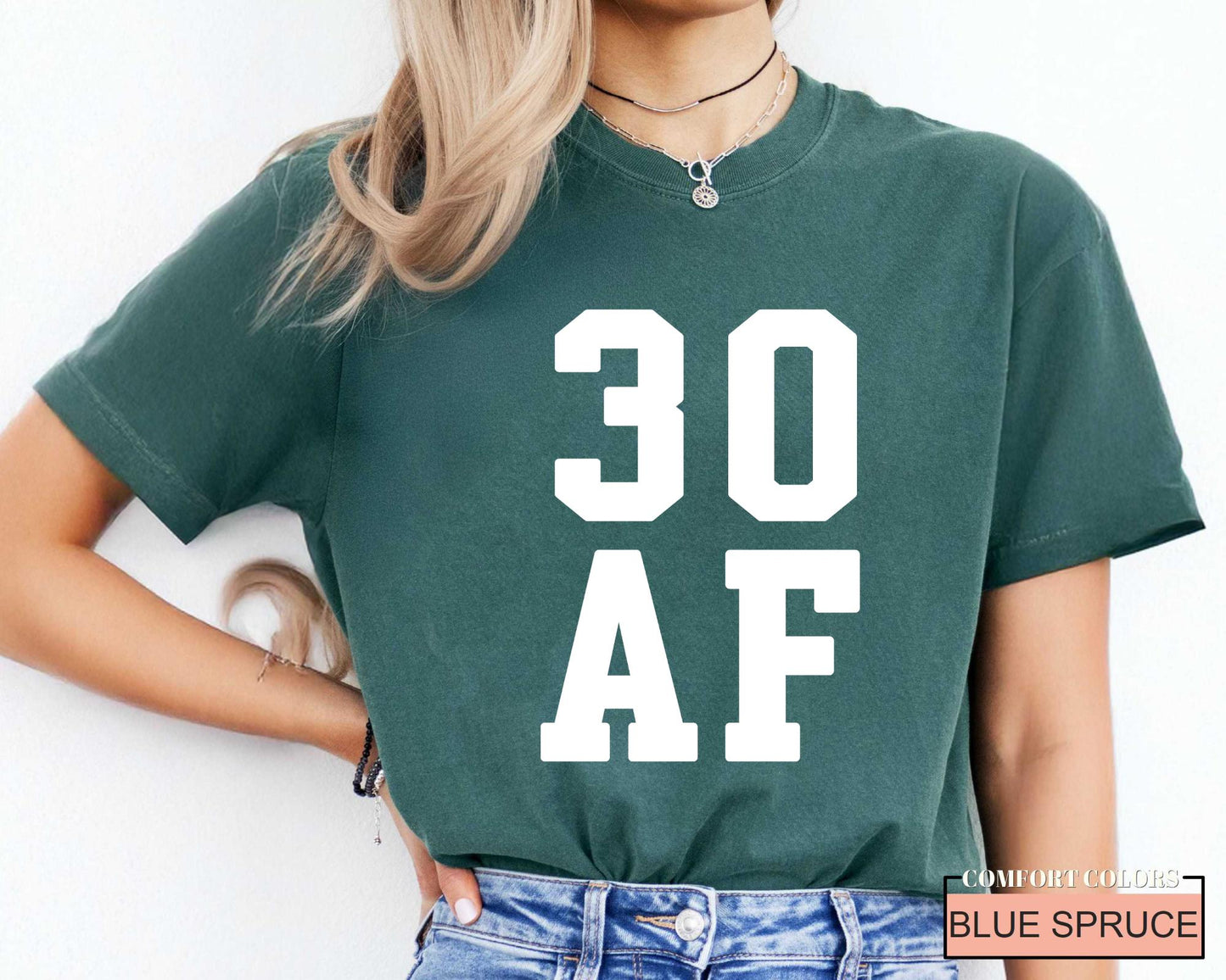 30 AF Funny 30th Birthday T-Shirt - Womens 30 Year Old Tee