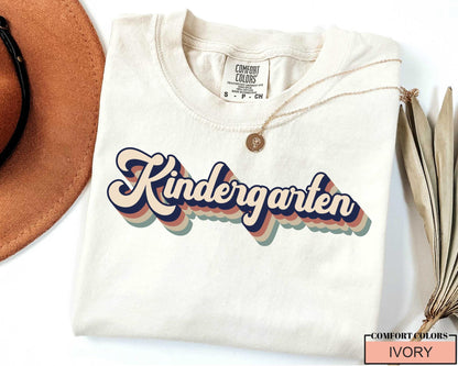 Retro Kindergarten Teacher Shirt Unisex