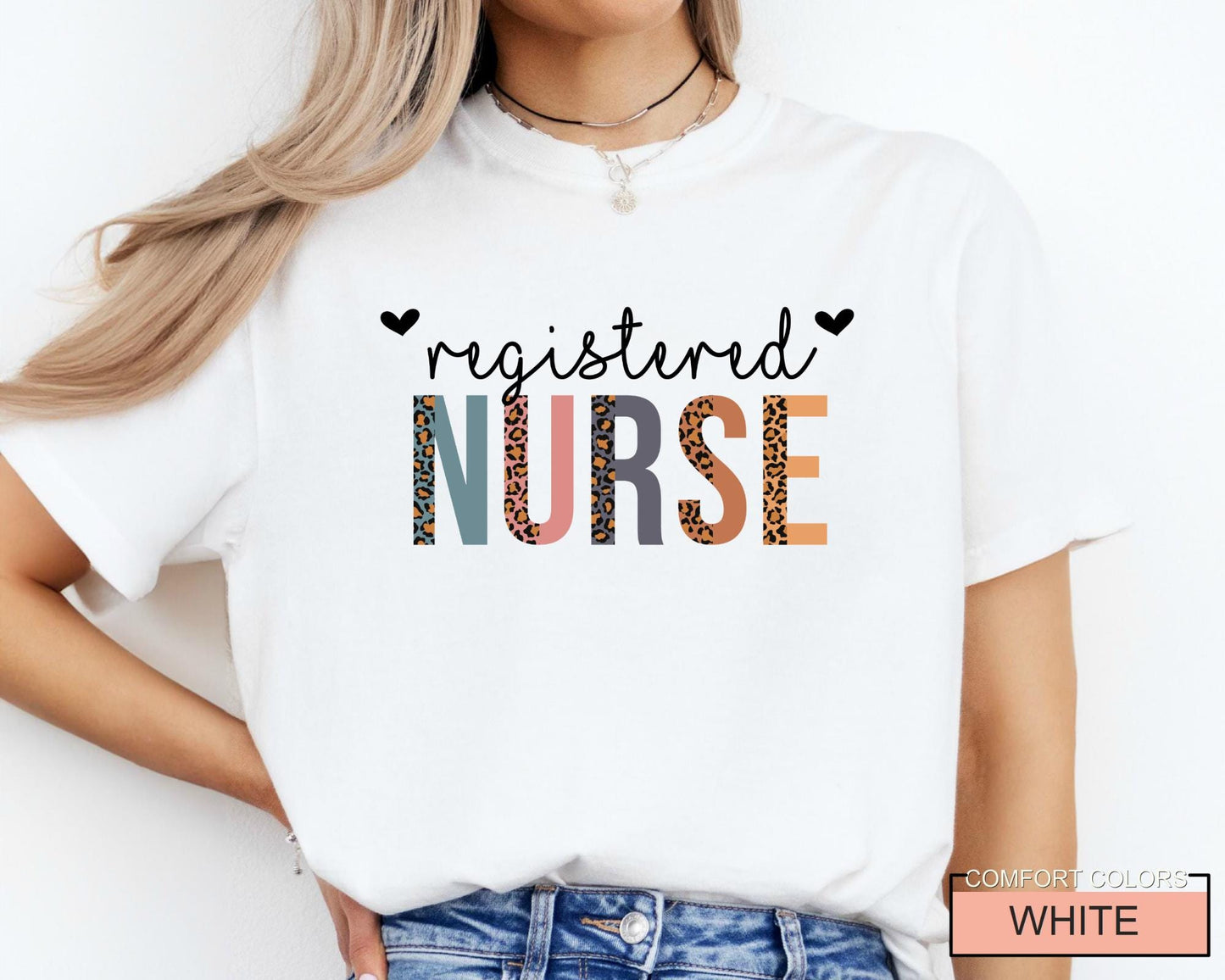 Registered Nurse Shirt, RN Gift, Leopard Print Nurse Tee