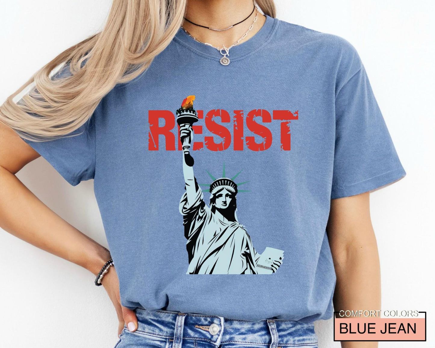 Resist Statue of Liberty Shirt, Political Activist Tee