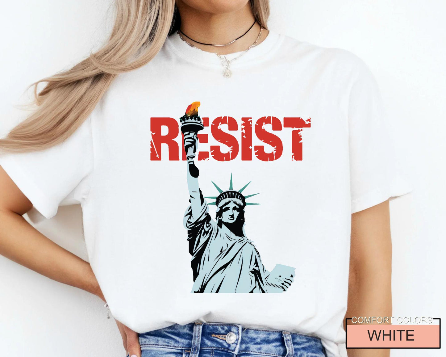 Resist Statue of Liberty Shirt, Political Activist Tee