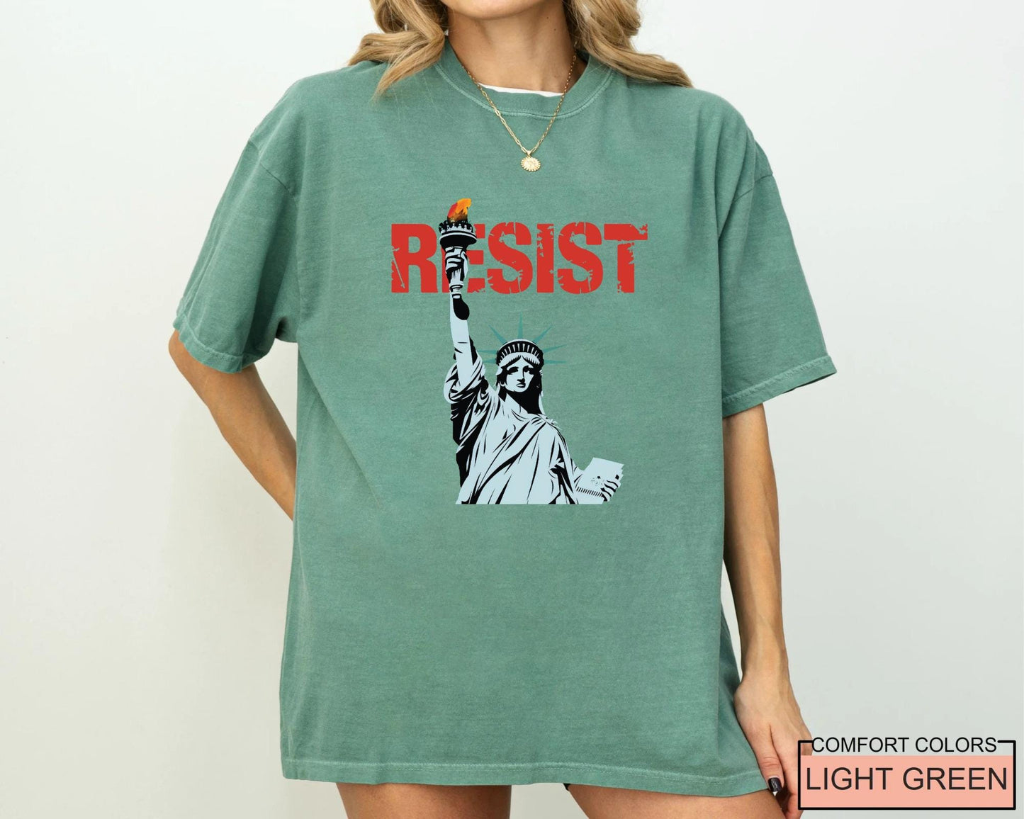 Resist Statue of Liberty Shirt, Political Activist Tee