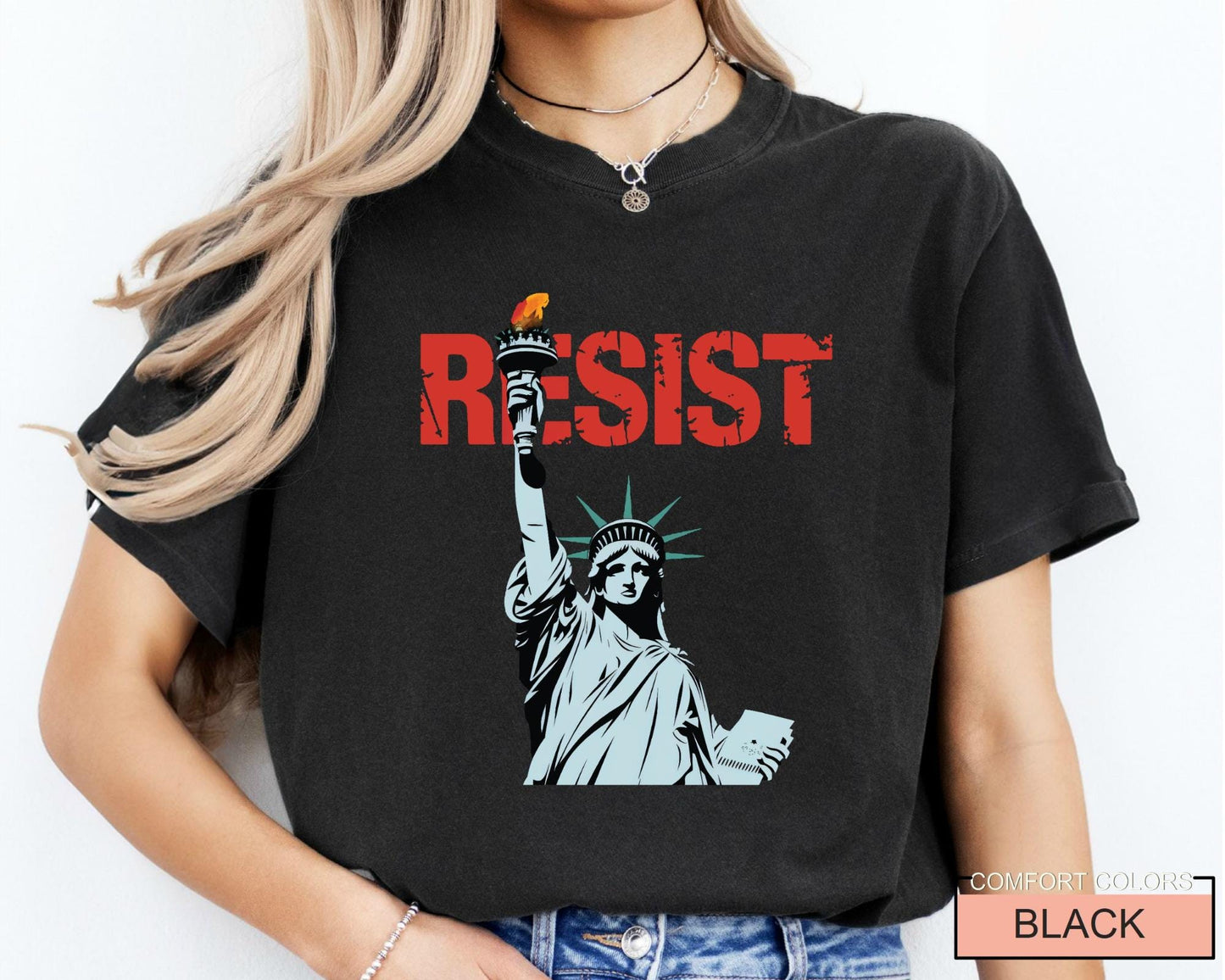 Resist Statue of Liberty Shirt, Political Activist Tee