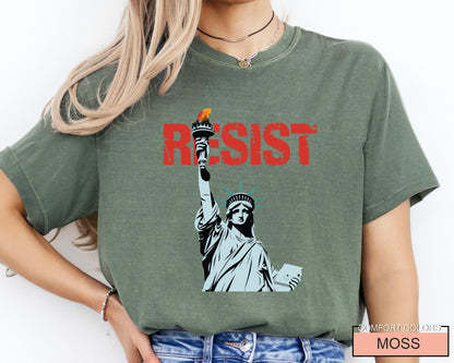Resist Statue of Liberty Shirt, Political Activist Tee
