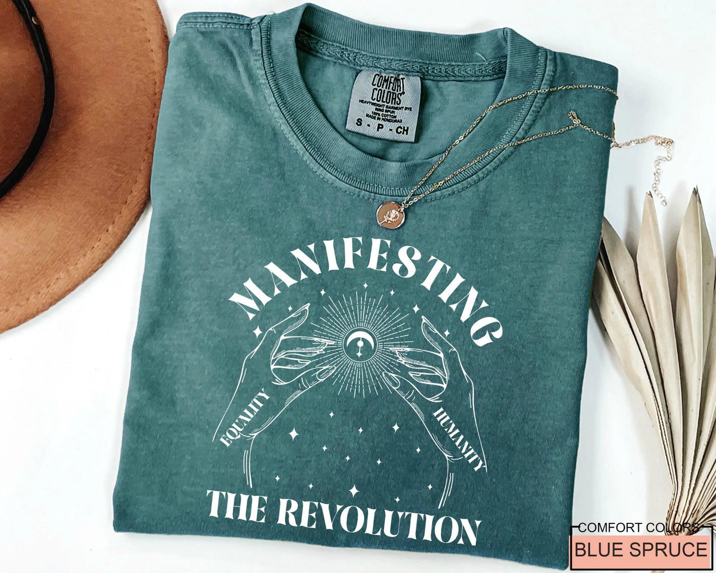 Manifesting Revolution T-Shirt, Comfort Colors Women's Rights Shirt for Activists, Feminism Gift