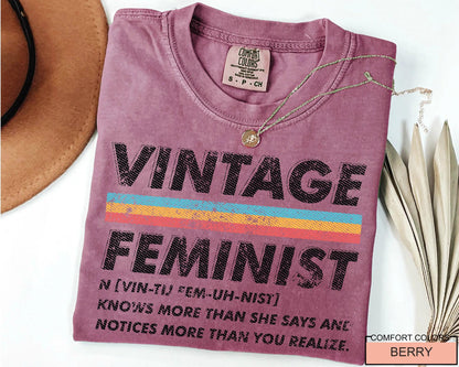 Vintage Feminist T-Shirt, Empowered Women 80s Feminist Shirt