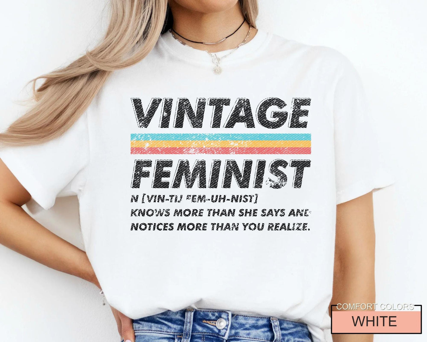 Vintage Feminist T-Shirt, Empowered Women 80s Feminist Shirt