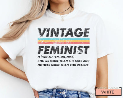 Vintage Feminist T-Shirt, Empowered Women 80s Feminist Shirt