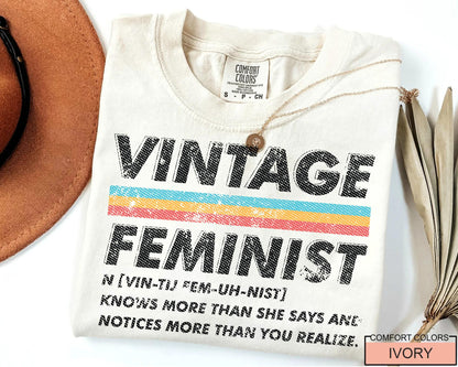 Vintage Feminist T-Shirt, Empowered Women 80s Feminist Shirt