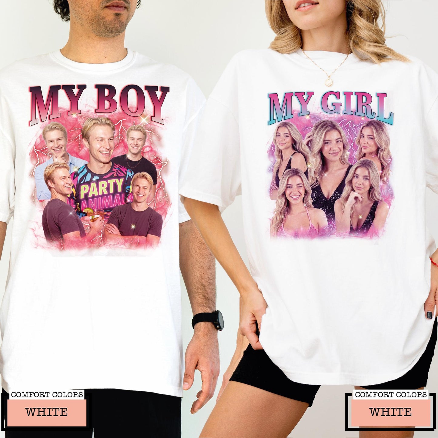 Girlfriend Shirt,Boyfriend T-Shirt, Face Shirt, Valentines Day Shirt