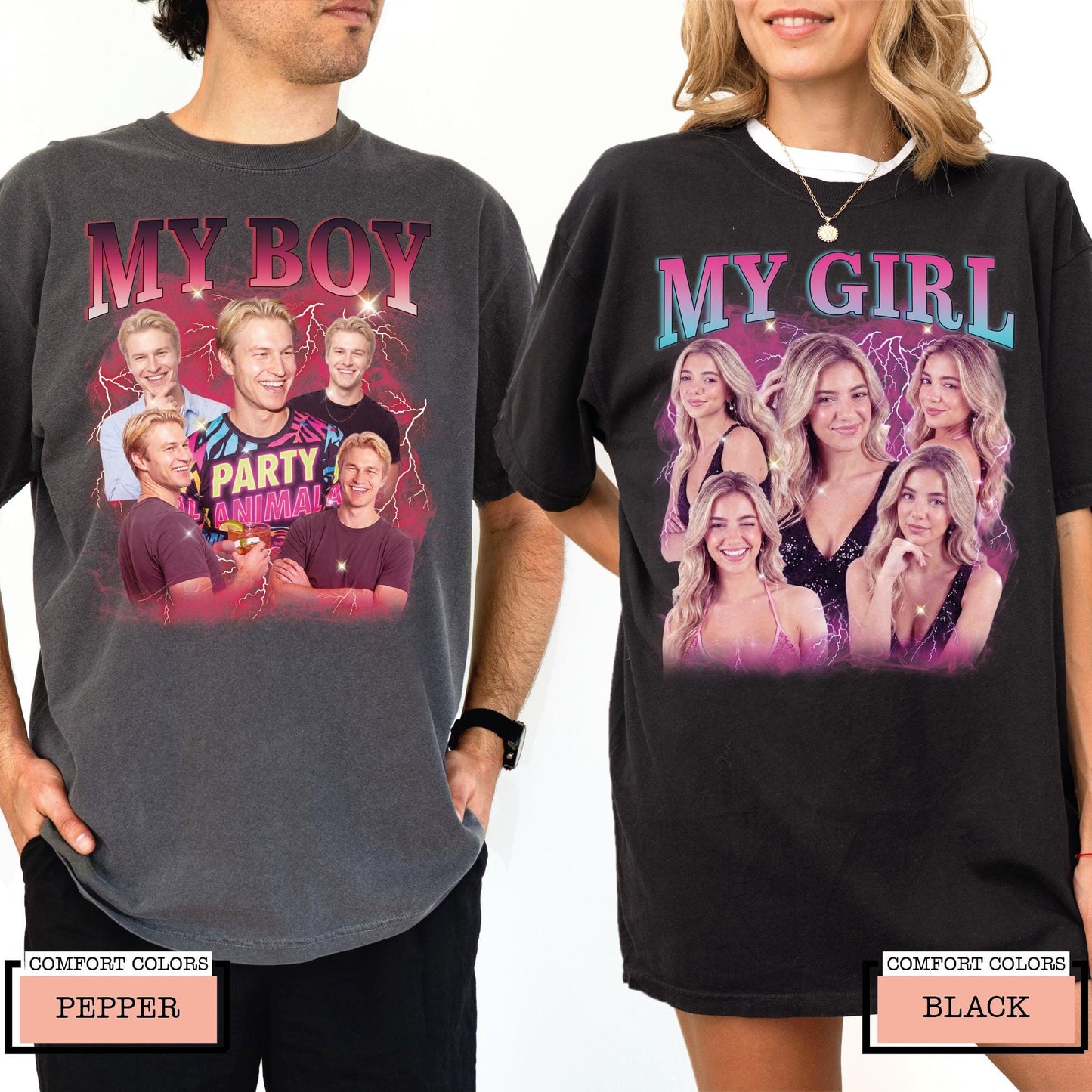 Girlfriend Shirt,Boyfriend T-Shirt, Face Shirt, Valentines Day Shirt
