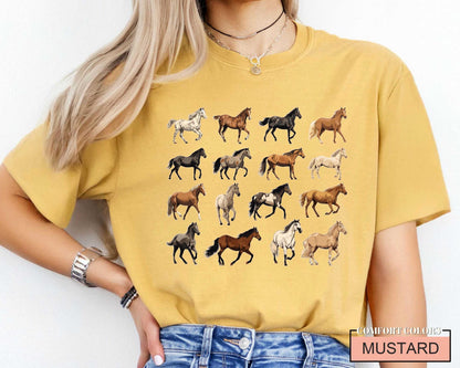 Horse Breeds Farm Shirt: Equestrian Gift