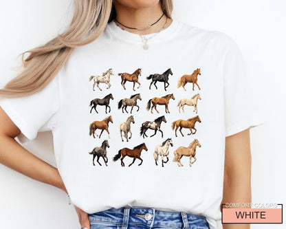 Horse Breeds Farm Shirt: Equestrian Gift