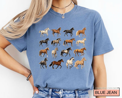 Horse Breeds Farm Shirt: Equestrian Gift