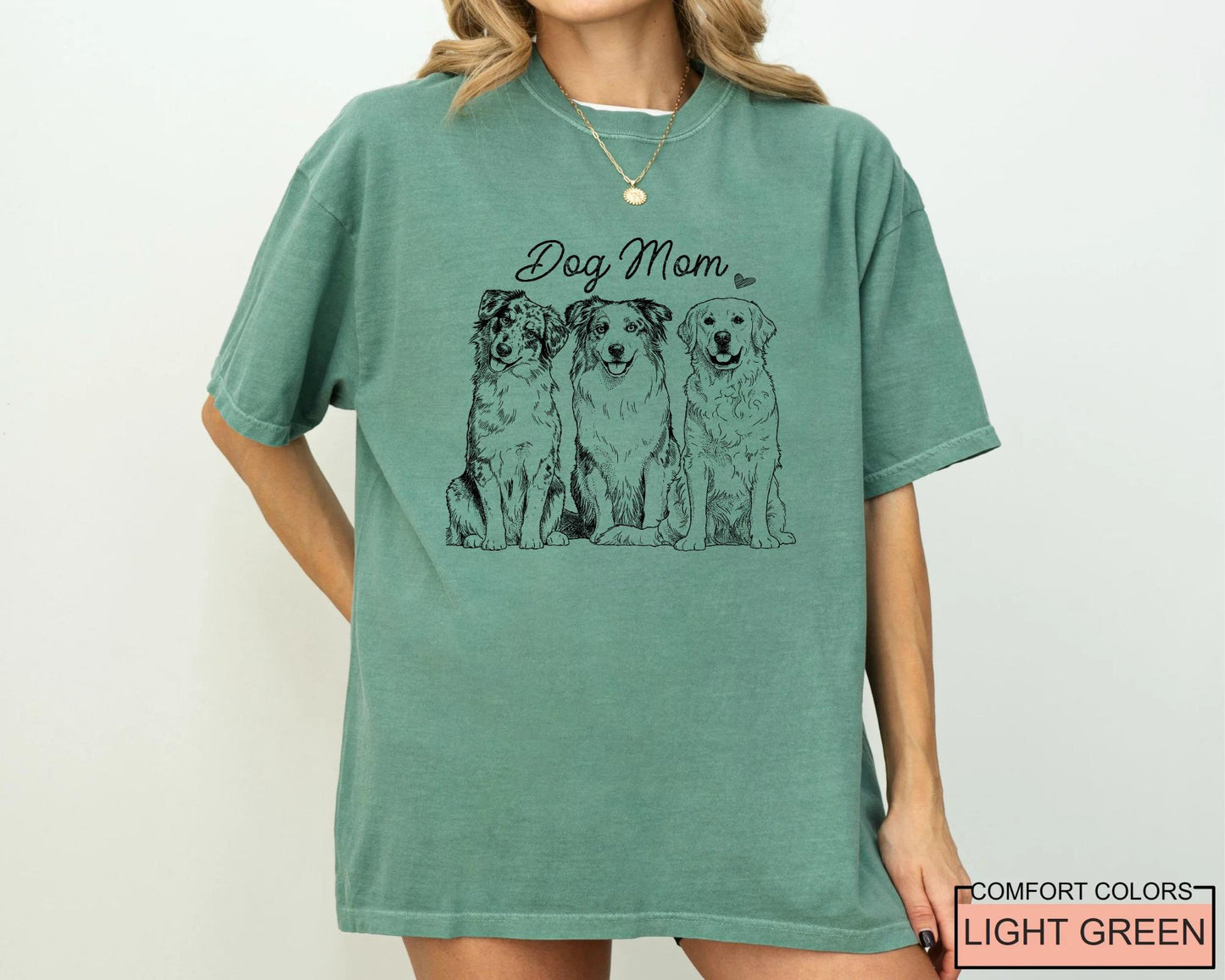 Custom Dog Outline T-Shirt, Personalized Pet Portrait Sketch Tee