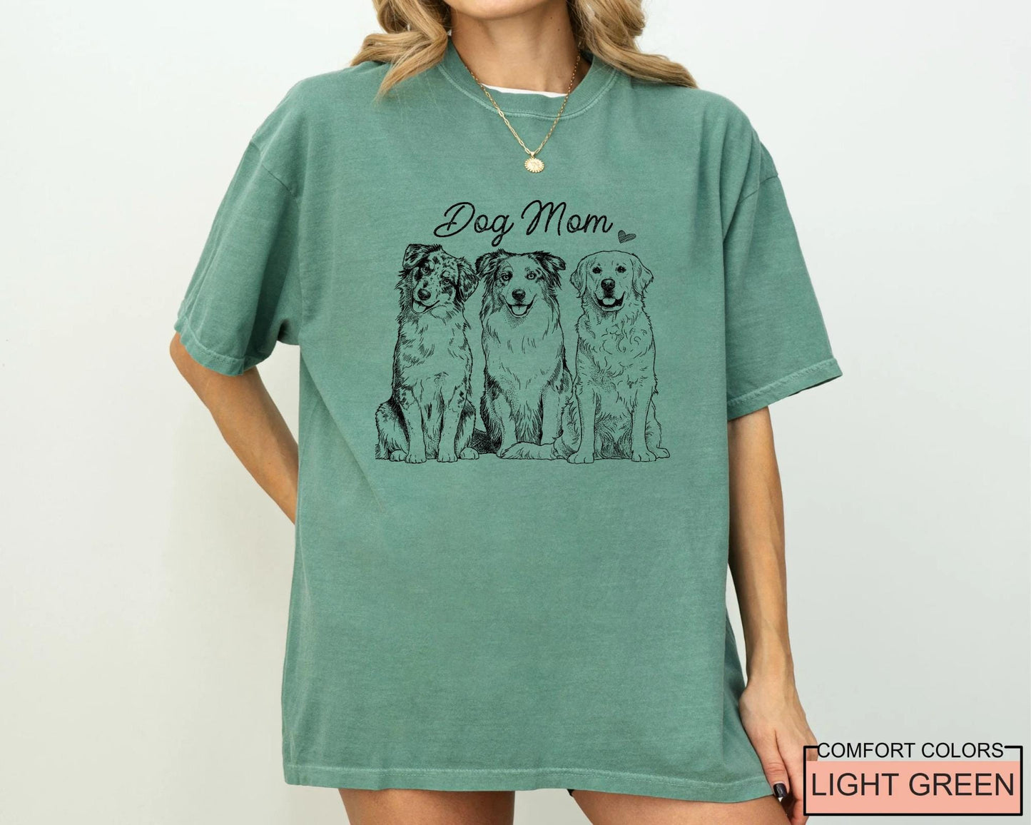 Custom Dog Outline T-Shirt, Personalized Pet Portrait Sketch Tee