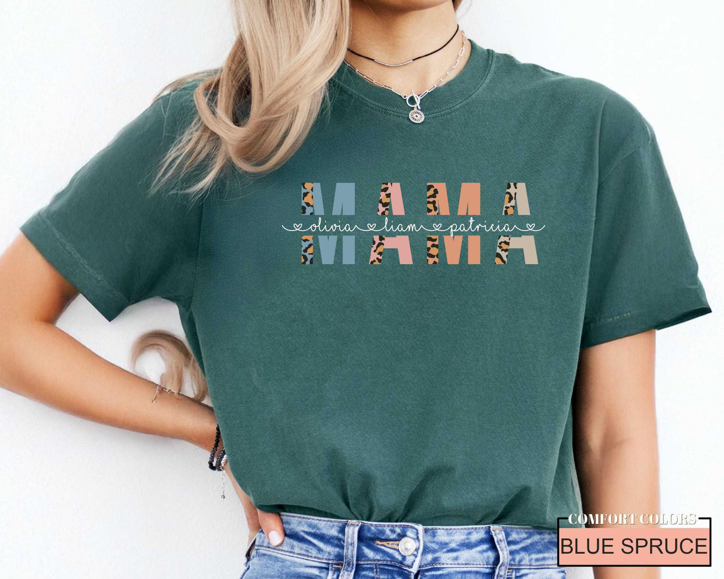 Personalized Mama Shirt with Kids Names, Mother's Day Gift