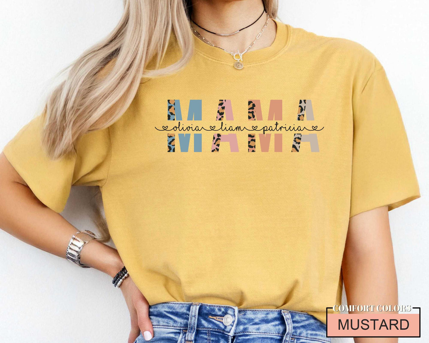 Personalized Mama Shirt with Kids Names, Mother's Day Gift