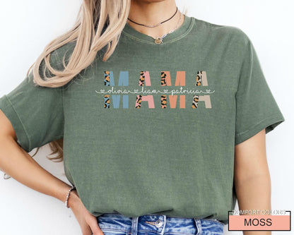 Personalized Mama Shirt with Kids Names, Mother's Day Gift