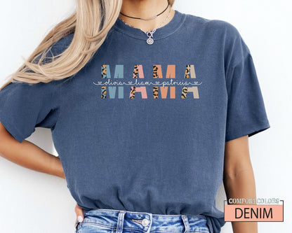 Personalized Mama Shirt with Kids Names, Mother's Day Gift