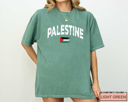 Support Palestine Flag Shirt, Comfort Colors T-Shirt