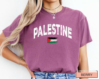 Support Palestine Flag Shirt, Comfort Colors T-Shirt