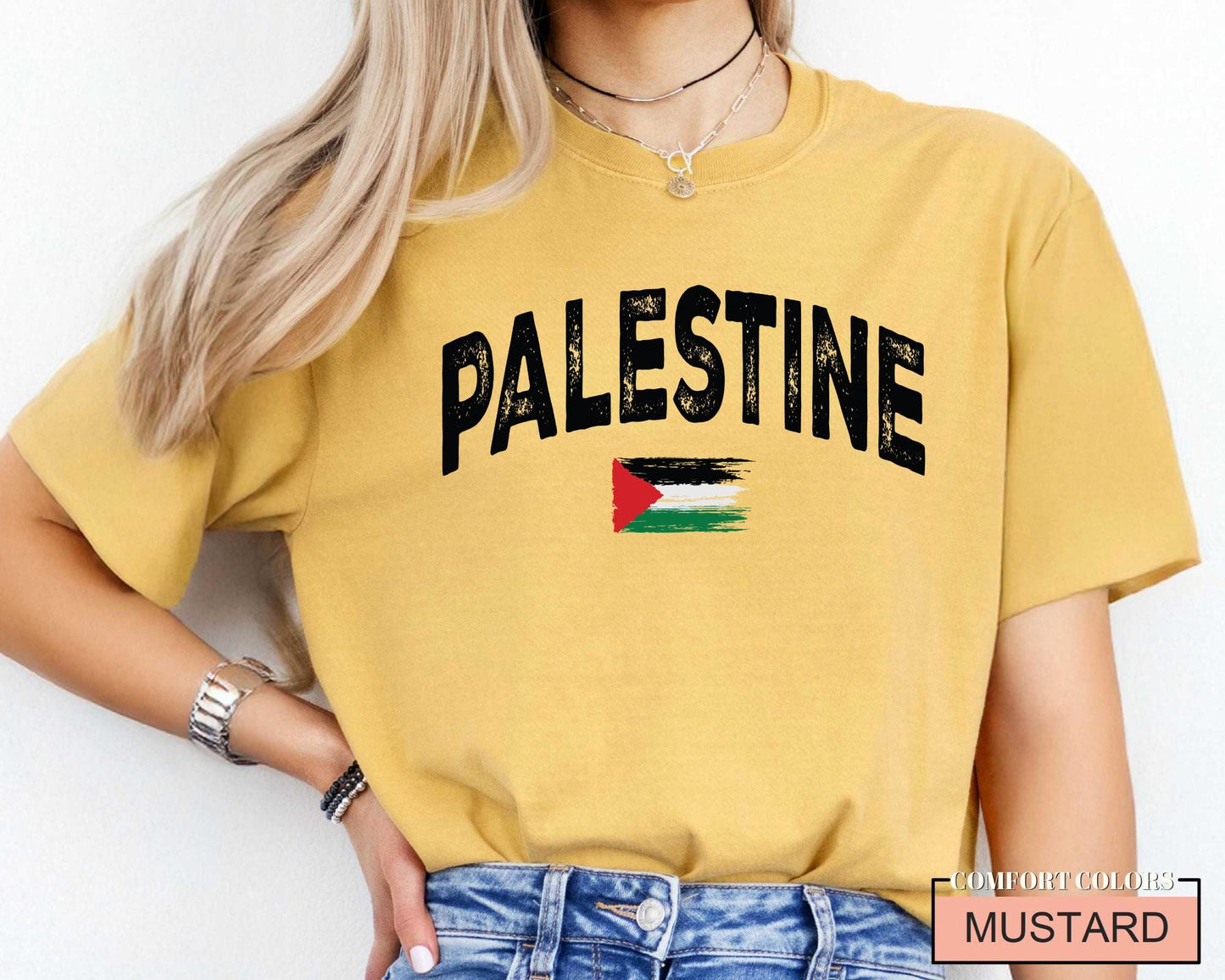 Support Palestine Flag Shirt, Comfort Colors T-Shirt