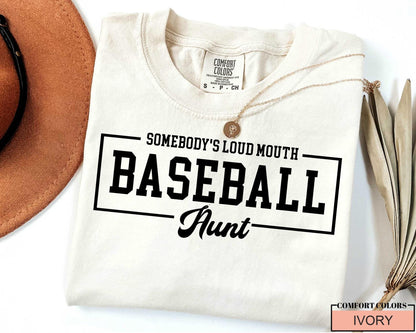 Loud Mouth Baseball Aunt Shirt - Auntie Sports Tee