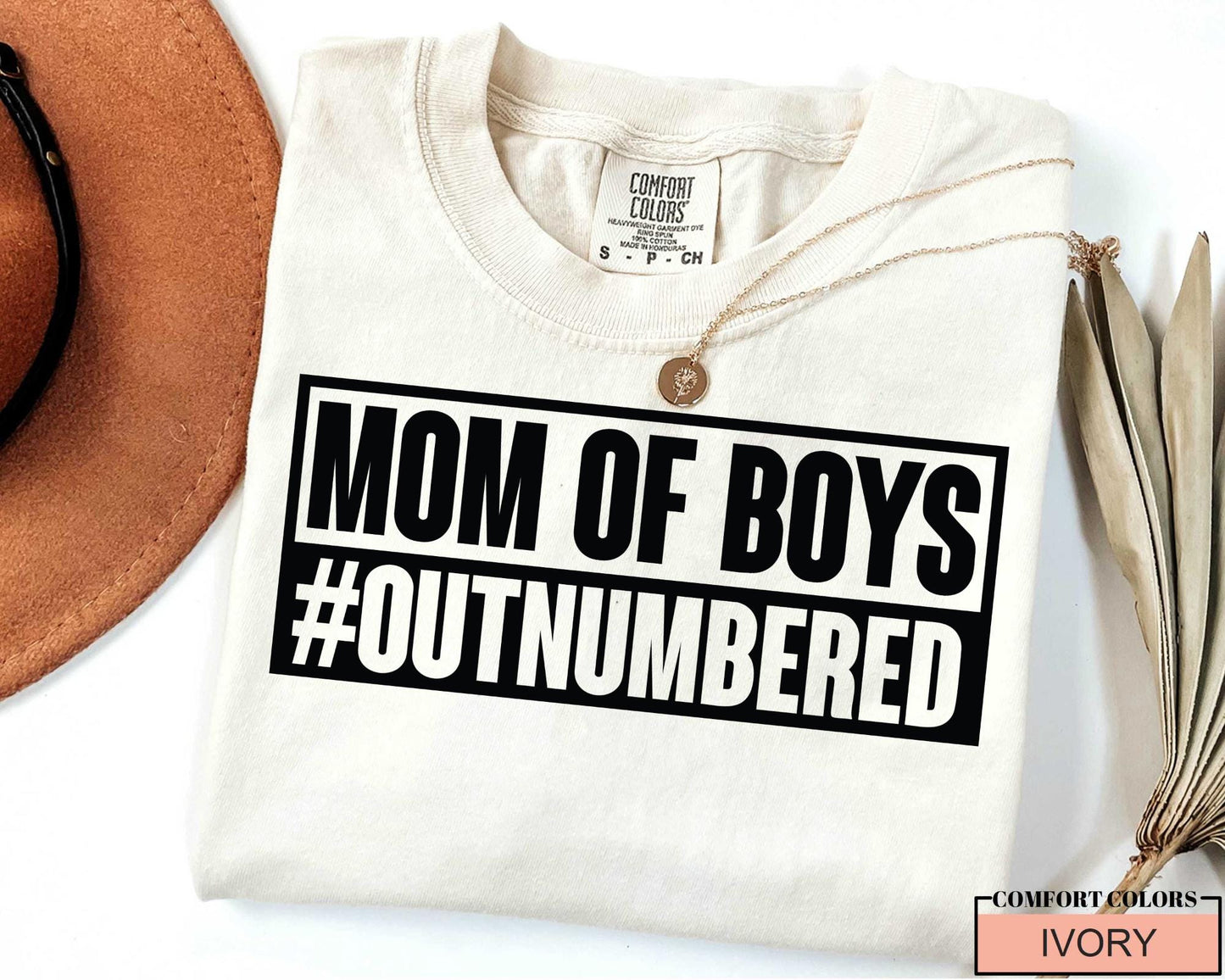Outnumbered Mom Of Boys Shirt: Funny Mama Tee, New Mother Gift