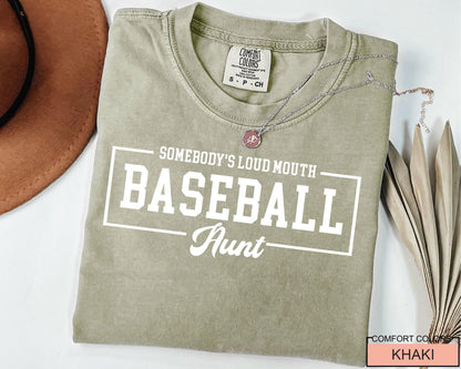 Loud Mouth Baseball Aunt Shirt - Auntie Sports Tee