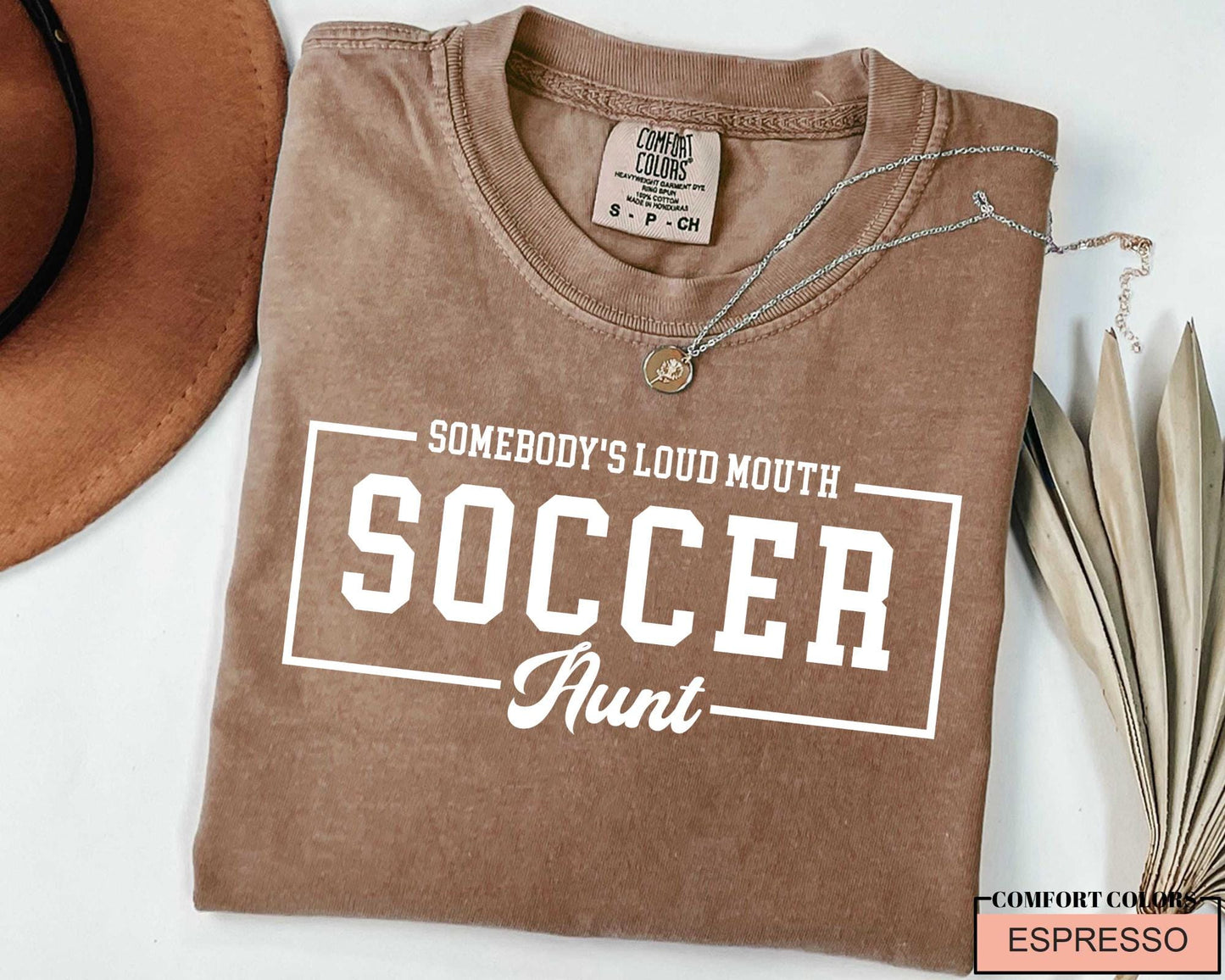 Loud Mouth Soccer Aunt Shirt - Comfort Colors Auntie Sports Tee