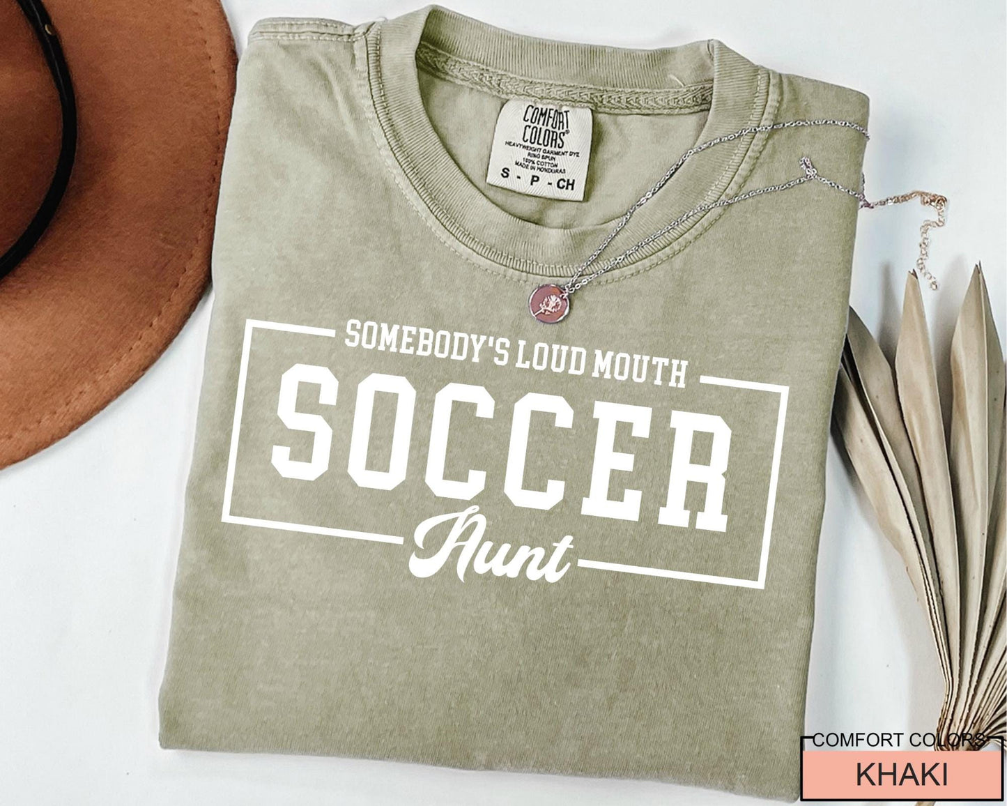 Loud Mouth Soccer Aunt Shirt - Comfort Colors Auntie Sports Tee