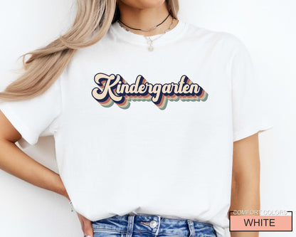 Retro Kindergarten Teacher Shirt Unisex