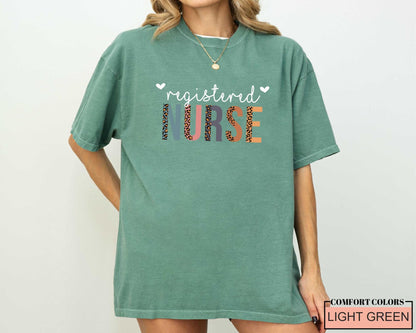 Registered Nurse Shirt, RN Gift, Leopard Print Nurse Tee