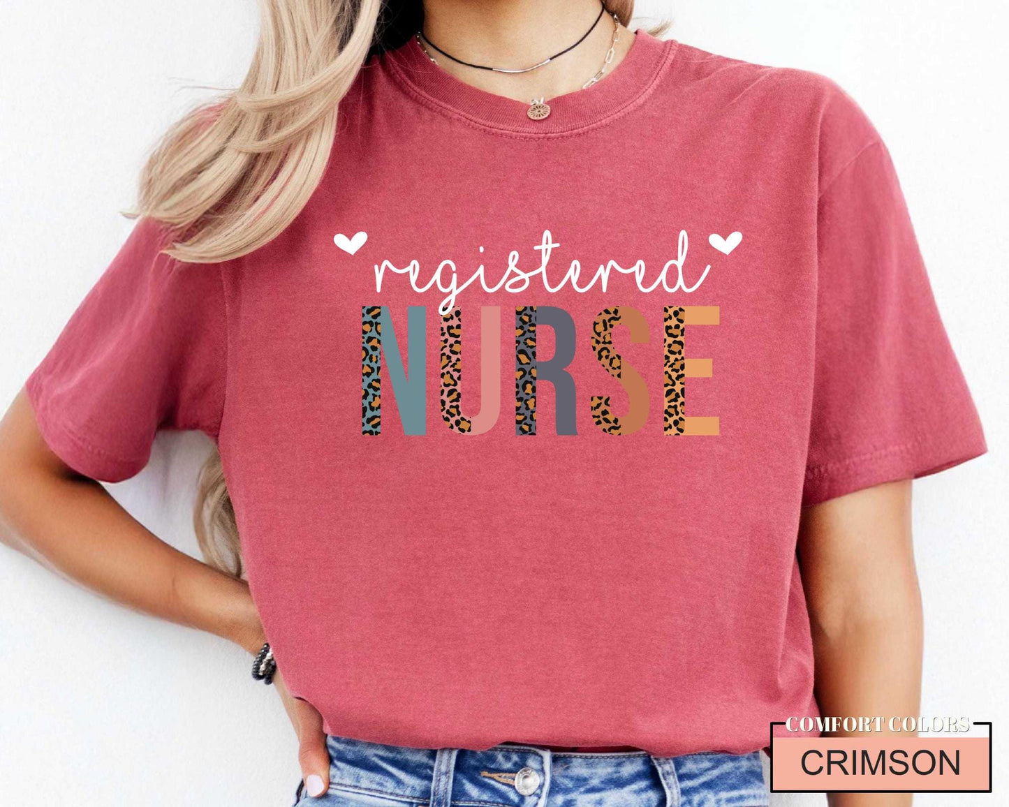 Registered Nurse Shirt, RN Gift, Leopard Print Nurse Tee