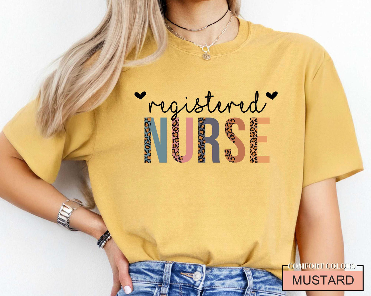 Registered Nurse Shirt, RN Gift, Leopard Print Nurse Tee