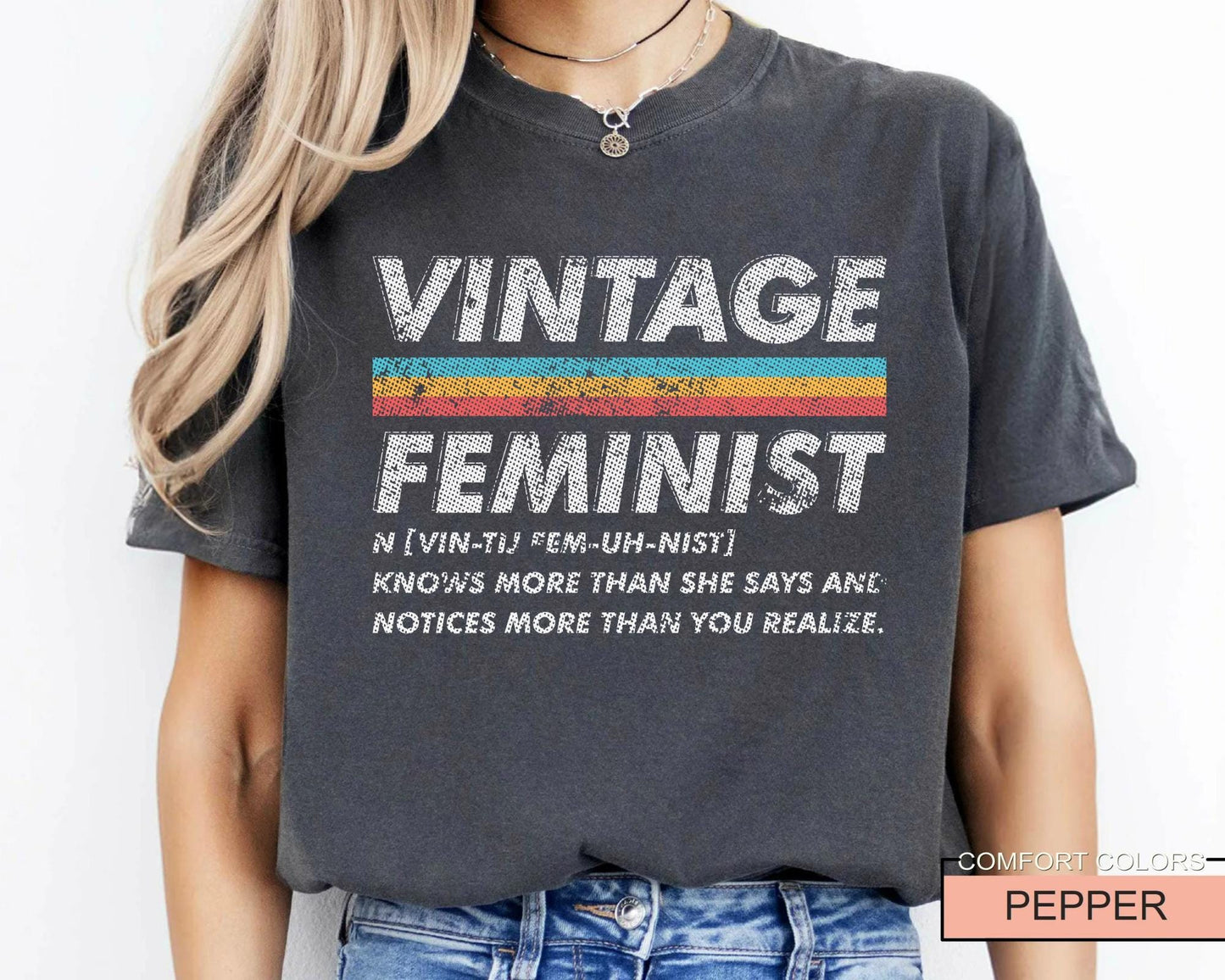 Vintage Feminist T-Shirt, Empowered Women 80s Feminist Shirt