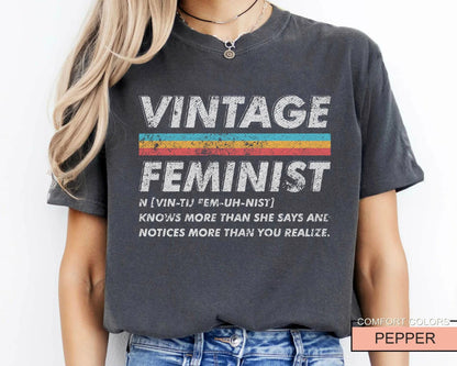 Vintage Feminist T-Shirt, Empowered Women 80s Feminist Shirt