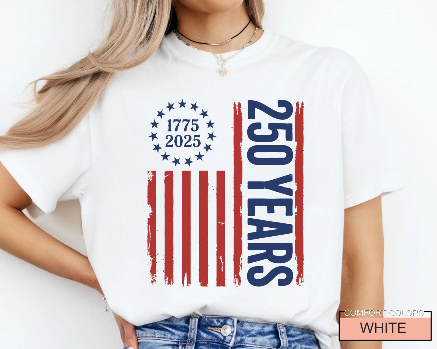 USA Flag 250 Years Shirt, Patriotic American Flag Tee