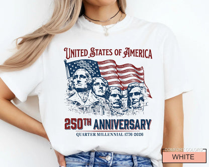 USA 250th Anniversary Shirt, 1776-2026 Semiquincentennial Patriotic Tee