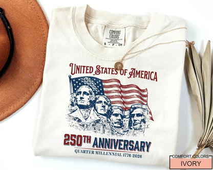 USA 250th Anniversary Shirt, 1776-2026 Semiquincentennial Patriotic Tee