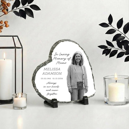 In Loving Memory of Mama Photo Stone Plaque, Memorial Slate Mum
