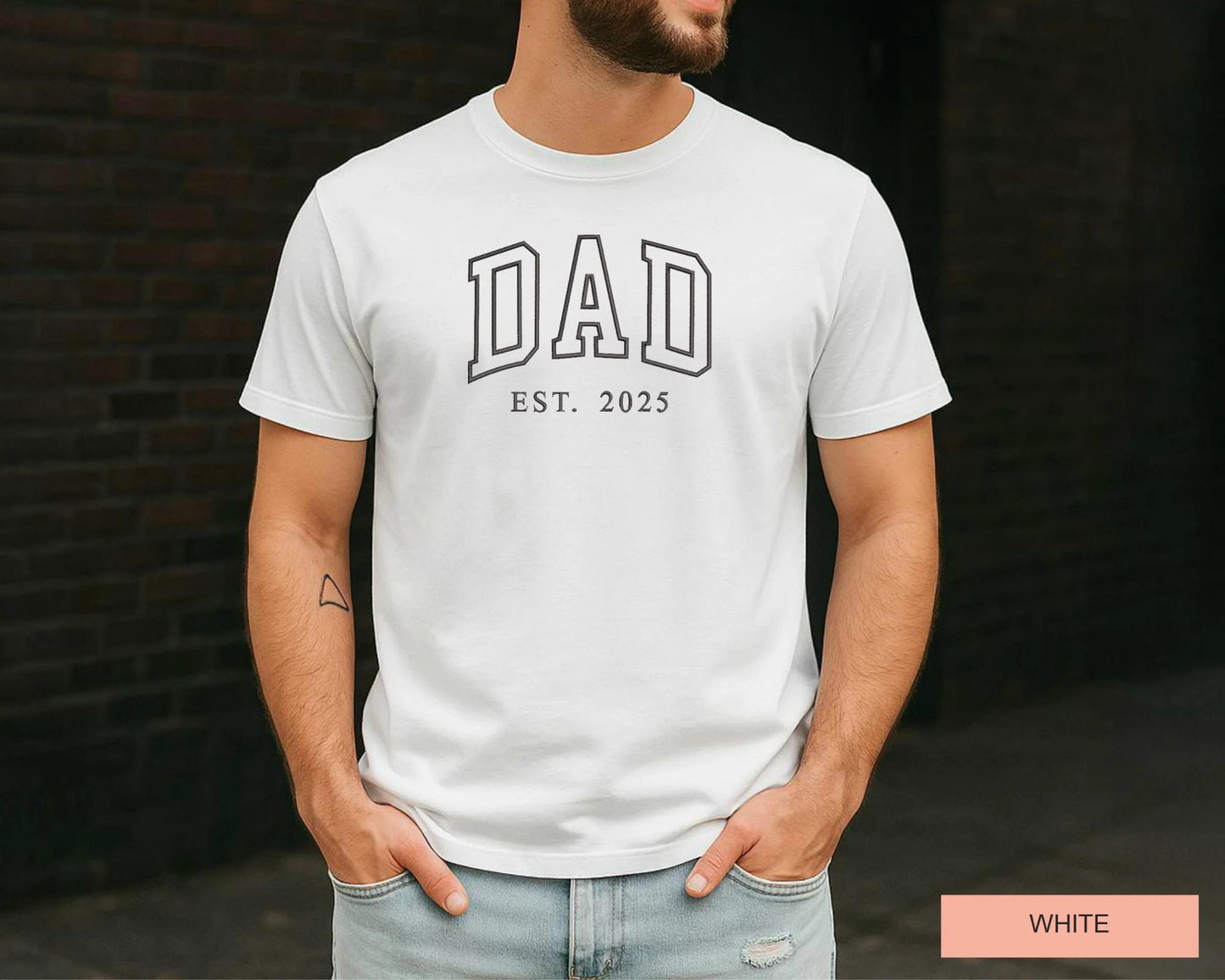 Embroidered Dad Established Shirt, Father's Day Present